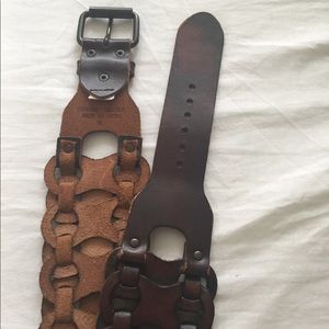 Wide Brown Leather belt
